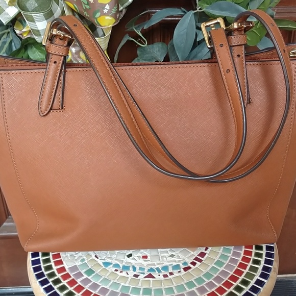 Tory Burch York Small Tote Caramel - Picture 2 of 8